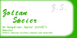 zoltan speier business card